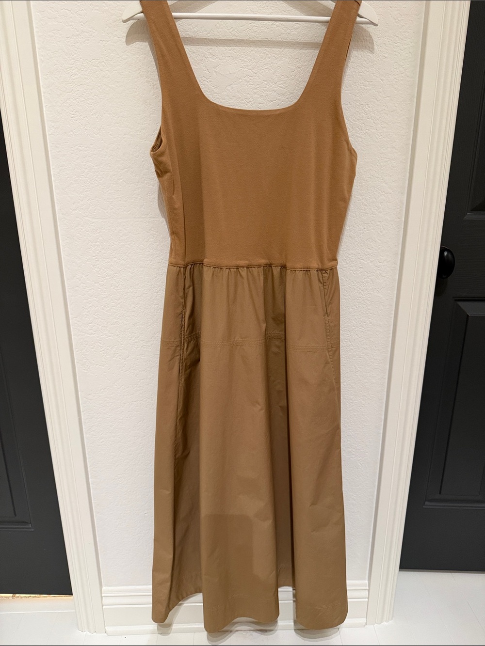 Everlane Sleeveless Maxi Dress in Camel Brown Sz L